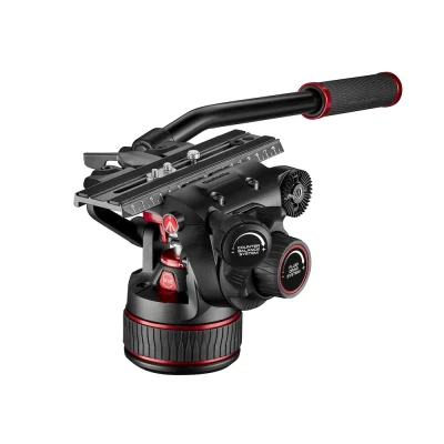 Afbeelding van Manfrotto Nitrotech 612 videovloeistofkop voor DSLR apparaten, spiegelloos, video en bioscoop, met continu contragewichtssysteem 4 18 kg, traploos variabel vloeistofsysteem, kg nuttige belasting