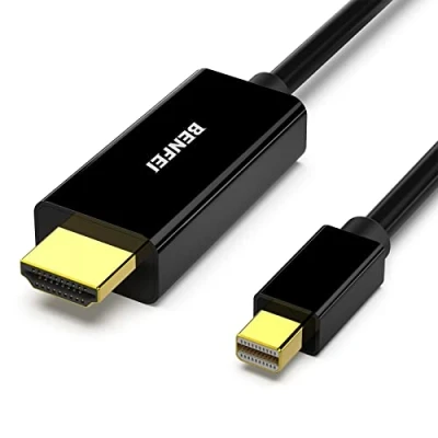 Afbeelding van Mini DisplayPort naar HDMI kabel, BENFEI DP kabel van 1,8 meter (compatibel met Thunderbolt) MacBook Air/Pro, Surface Pro/Dock, monitor, projector