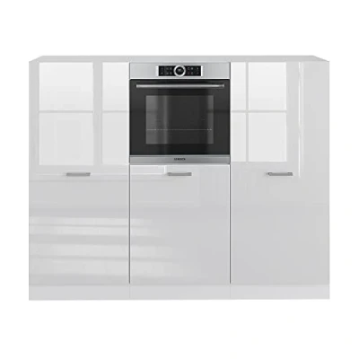 Afbeelding van Vicco Keukenblok R Line, Wit hoogglans/wit/Wit, 180 cm zonder werkblad