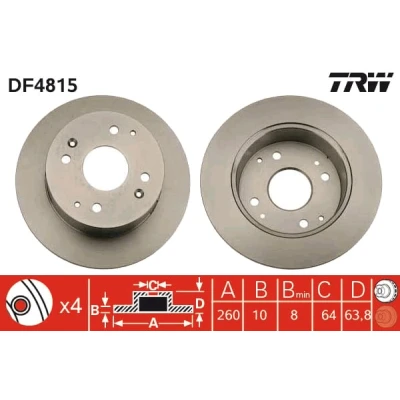 Afbeelding van Trw Remschijf DF4815