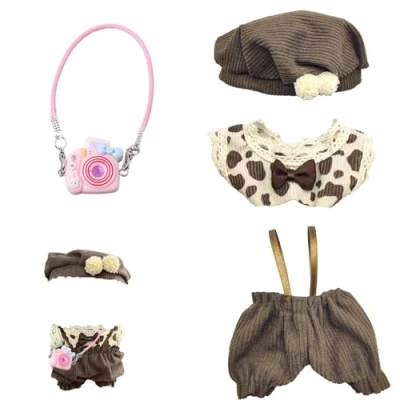 Afbeelding van LEERMEIZI Labubu Poppen Kleding, Kleding voor pop 17 cm, Poppenkleding Lapubu (D pluche niet inbegrepen)