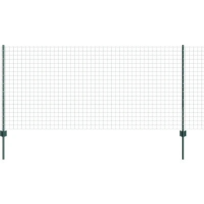 Afbeelding van vidaXL Euro omheining Set van 2 Groen Metaal 25 x 1 m