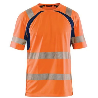 Afbeelding van Blaklader UV T shirt High Vis 3397 1013 Oranje/Marineblauw XL