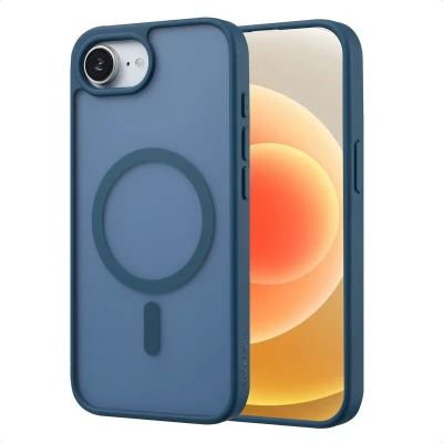 Afbeelding van Apple iPhone 16e MagSafe Hoesje Kunststof imoshion Hardcase/Backcover Donkerblauw Telefoonhoesje