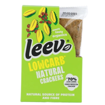 Afbeelding van Leev Low Carb Qrackers Lijnzaad (3x2 stuks)