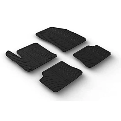 Afbeelding van Gledring Rubbermatten passend voor Peugeot e 208 II &amp; Opel Corsa F 2019 (T profiel 4 delig + montageclips)