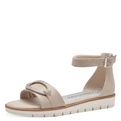 Afbeelding van Marco Tozzi Sandalen, Dames, Maat: 38, Dune Leer