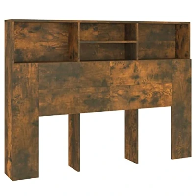 Afbeelding van vidaXL Hoofdbordkast 140x19x103,5 cm gerookt eikenkleurig, hoofdeindekast, hoofdbord kast, bedombouw hoofdeindekasten, kasten