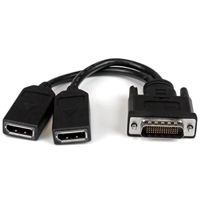 Afbeelding van StarTech.com 20 cm LFH 59 male naar dubbele female DisplayPort DMS kabel