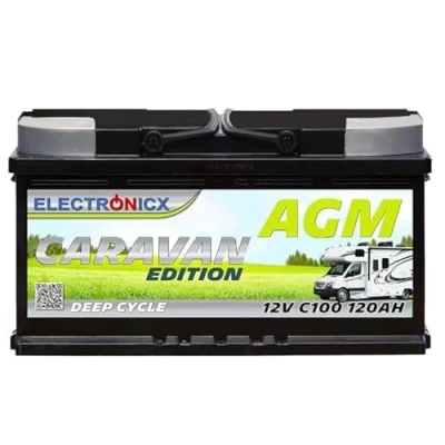 Afbeelding van Electronicx Caravan Edition accu AGM 120 AH 12 V camper boot voeding