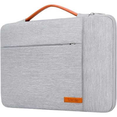 Afbeelding van Lacdo 360 All Round Laptophoes voor 13 inch MacBook Air M3 A3113/M2 A2681/M1 A2337 A2179 2024 2018, Pro M2 M1 A2338 A2251 A2289 A2159, iPad M4/iPad 2024, Grijs