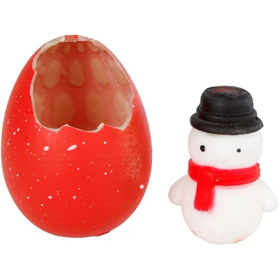 Afbeelding van Groei Ei Kerstman/Sneeuwpop, 6cm