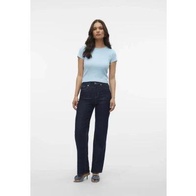 Afbeelding van Vero Moda Vmchloe Tshirt basic, Dames, Maat: XS, Cool blue