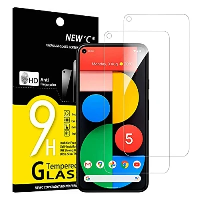 Afbeelding van NEW&#039;C 2 Stuks, Screen Protector voor Google Pixel 5 5G, Gehard Glass Schermbeschermer Film 0.33 mm ultra transparant, resistent