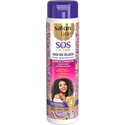Afbeelding van Salon Line : SoS Curls Oil Mix Conditioner (Crèmespoeling voor krullend haar)