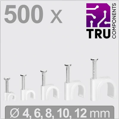Afbeelding van TRU COMPONENTS T24CA128 Spijkerclip TC 13448464 Bundel Ø (bereik) 2 tot 12 mm Wit 500 stuk(s)