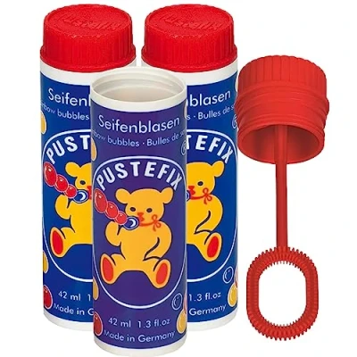 Afbeelding van PUSTEFIX zeepbellen, kleine doos, 42 ml (3 blikjes)