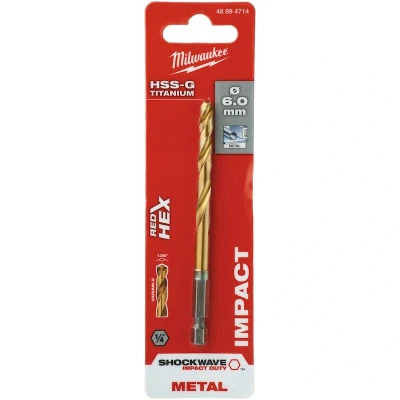Afbeelding van Milwaukee Metaalboor Hss g Tin Red Hex Shockwave 6.0 Mm