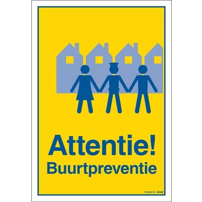 Afbeelding van Pickup bord 23x33 cm Combinatie Attentie Buurtpreventie