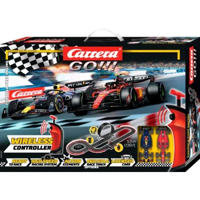 Afbeelding van Carrera GO... Formula Free Racing (Wireless) Racebaanset, racebaan met gelicentieerde Slotcars, tot 2 spelers, voor kinderen vanaf 6 jaar en volwassenen