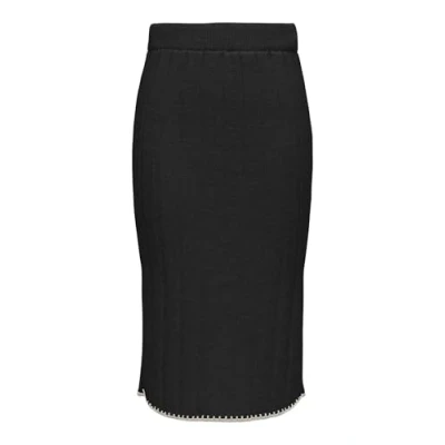 Afbeelding van ONLCHICK Stitch MV Skirt KNT, Zwart/Detail: pumice Stone, M