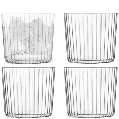 Afbeelding van L.S.A. Gio Line Tumbler Glas 310 ml Set van 4 Stuks Transparent / Glass