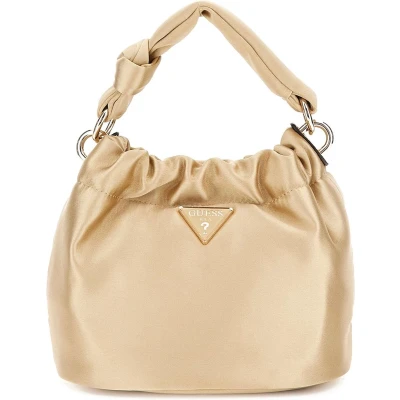 Afbeelding van GUESS Schoudertas Handtas Twiller Mini Top Handle Pouch Gold Goudkleurig