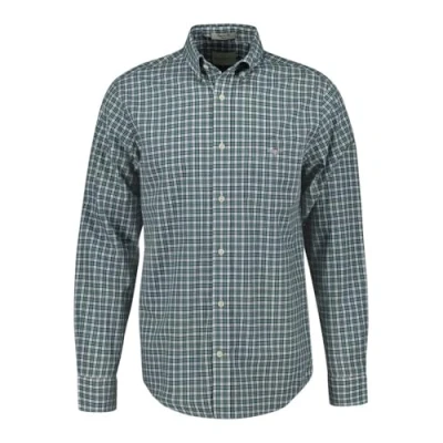Afbeelding van Gant Overhemd Poplin Ruit Groen maat M Heren Overhemden Casual met Regular fit Pasvorm Katoen