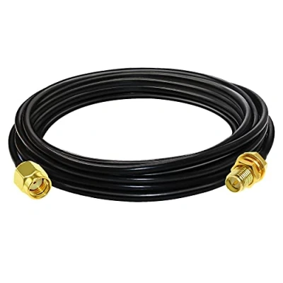 Afbeelding van TUOLNK RP SMA stekker naar bus coaxiale verlengkabel RG58 kabel 50 Ohm voor RF radio/WiFi antenne/GPS antenne met laag verlies coaxkabel 5 m