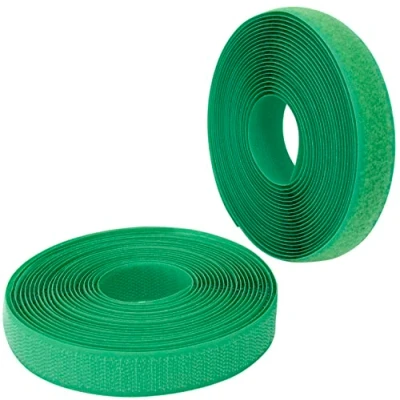 Afbeelding van AERZETIX C65903 Klittenband/rol 20 mm 5 meter klittenbandsluiting kabelorganizer band voor kleding kleur: groen van polyamide en polyester