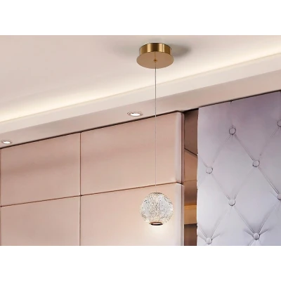 Afbeelding van Schuller Valencia LED hanglamp Austral, goud/helder, 1 lamp