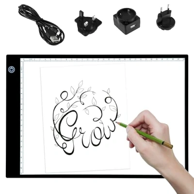 Afbeelding van PURElite LED Ultradunne lichtbak met instelbaar natuurlijk daglichteffect, zwart, A4