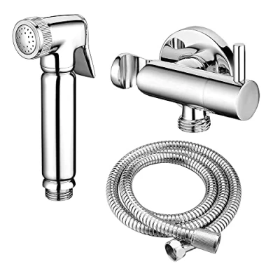 Afbeelding van Design WC/bidet handdouche complete set met afsluitventiel rond