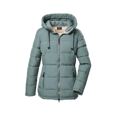 Afbeelding van G.I.G.A. DX dames Gewatteerd jack met capuchon GW 68 WMN QLTD JCKT, aquaverde, 34, 42390 000