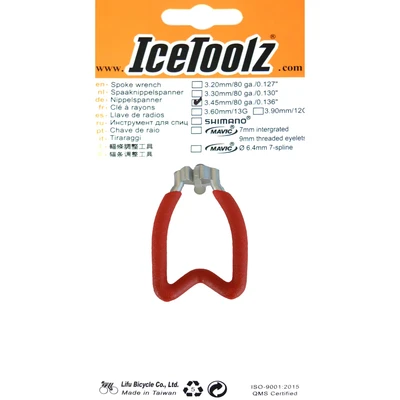 Afbeelding van IceToolz spaaksleutel 3,45mm / 0,136 inch staal rood