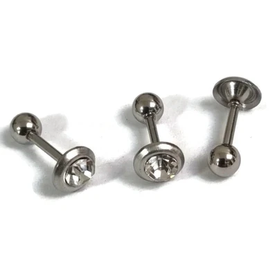 Afbeelding van Helix Piercing Rond Kristal Zilverkleur Chirurgisch Staal
