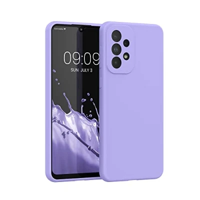Afbeelding van kwmobile telefoonhoesje geschikt voor Samsung Galaxy A33 5G Hoesje met siliconen coating Smartphone case in lavendel
