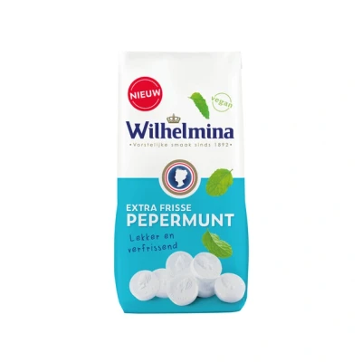 Afbeelding van Wilhelmina Extra Frisse Pepermunt Vegan Zak (10x200gr)