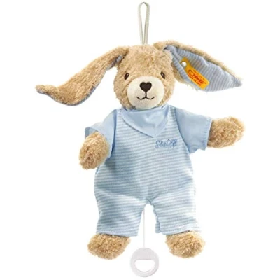 Afbeelding van Steiff Hoppel HASE Spieluhr Knuffel voor kinderen, Maat: One Size, Blau