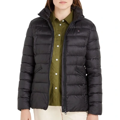 Afbeelding van Tommy Hilfiger Padded Global Stripe Jacket Winterjas, Dames, Maat: Small, Black