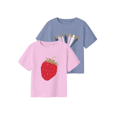 Afbeelding van NAME IT Meisjes Nmfkatinka 2P Ss Nreg Top Pb (2 pack), Pirouette, 98