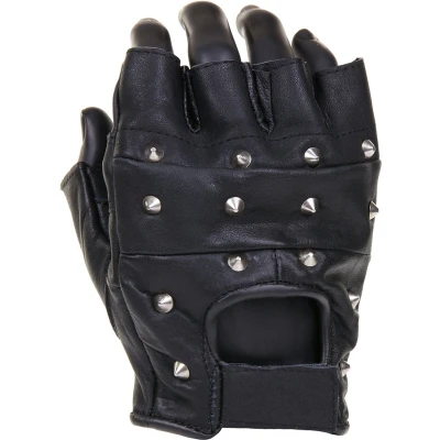 Afbeelding van Fostex Polsmof leer met spikes zwart L