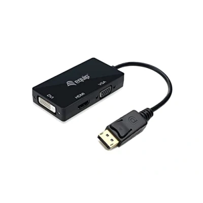 Afbeelding van Equip 133441 0,24 m DisplayPort DVI D + VGA (D Sub) HDMI Zwart