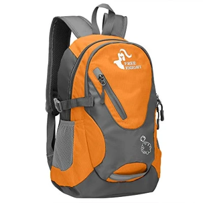 Afbeelding van free knight Kleine dagrugzak, 20 liter, fietsen, wandelrugzak, waterdichte reisrugzak, lichtgewicht, oranje, Lang
