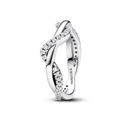 Afbeelding van Pandora Timeless 925 Sterling Silver Double Wave Ring 193098C01 56