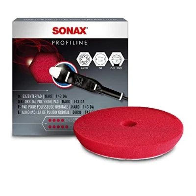 Afbeelding van SONAX ExzenterPad hard 143 DA (1 stuk) harde polijstschijf met fijne poriën voor het polijsten van bekraste en verweerde autolak, art.nr. 04934000