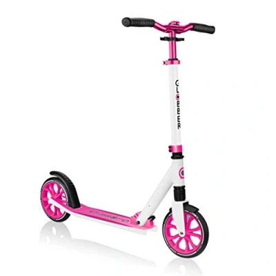 Afbeelding van Globber NL 205 Opvouwbare step met 2 wielen voorvering voor kinderen vanaf 8 jaar, wit roze