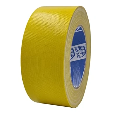 Afbeelding van ACIT Super 50 mm x 25 m, versterkt weefseltape, duct tape, Amerikaans weefseltape: reparatie, bevestiging en verpakking met hoge dichtheid (Geel)