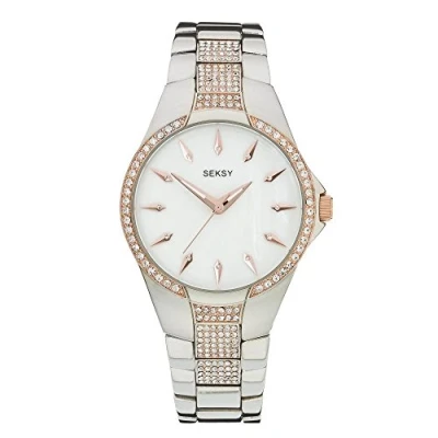 Afbeelding van SEKONDA Analoge Quartz Horloge met Messing Band 2257, Zilver, 2257 AMZUK