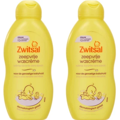 Afbeelding van Zwitsal Zeepvrije Wascrème 2 x 200 ml
